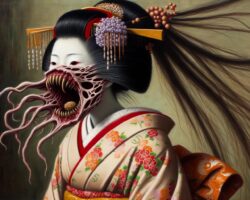 Descubre la fascinante leyenda del Futakuchi Onna yokai en la mitología japonesa